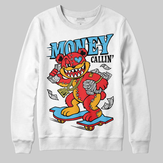 Red Sneakers DopeSkill Sweatshirt Money Callin' Graphic Streetwear - White