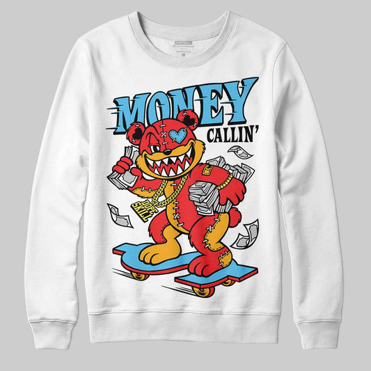 Red Sneakers DopeSkill Sweatshirt Money Callin' Graphic Streetwear - White