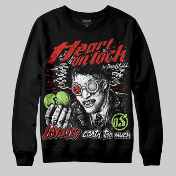 Jordan 5 Retro OG "Halloween" DopeSkill Sweatshirt Heart On Lock Graphic Streetwear - Black