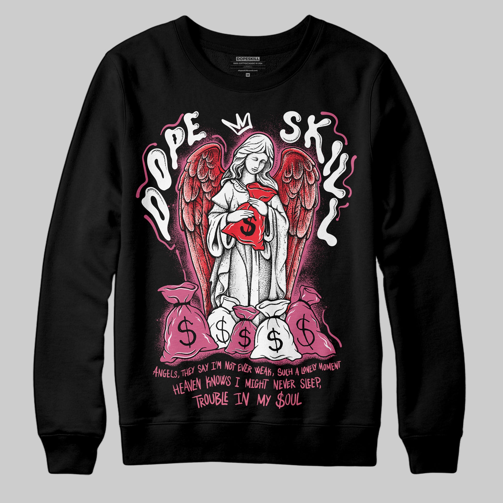 Diesel Pink S - Serendipity Pro-X1 Trainers DopeSkill Sweatshirt Angels Graphic Streetwear - Black