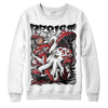 Jordan 12 “Red Taxi” DopeSkill Sweatshirt Resist Graphic Streetwear - White