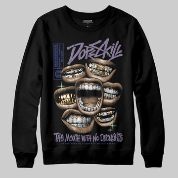 Jordan 1 Retro Low OG Zion Williamson Voodoo Alternate DopeSkill Sweatshirt The Mouth With No Droughts Graphic Streetwear - Black