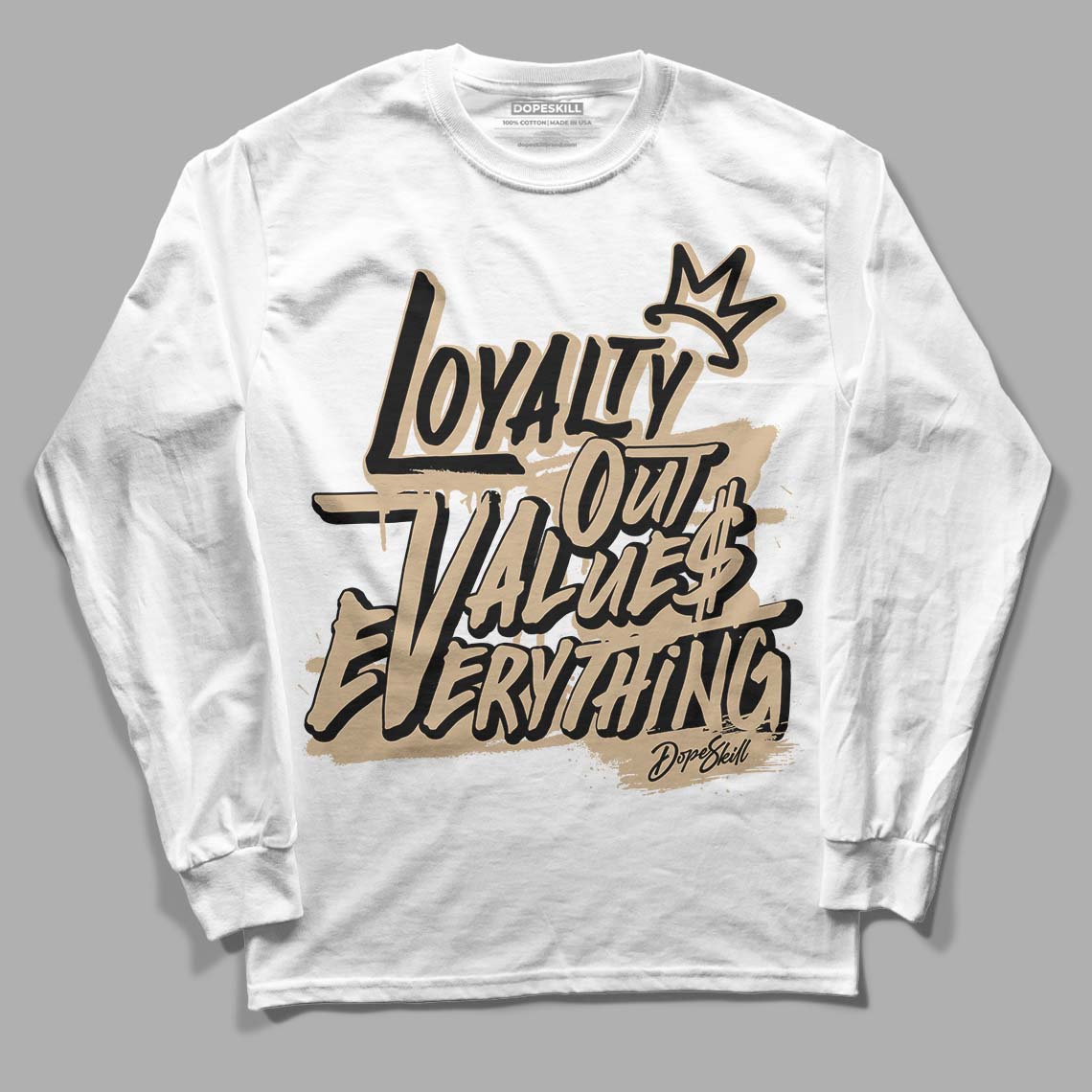 TAN Sneakers DopeSkill Long Sleeve T-Shirt LOVE Graphic Streetwear - White