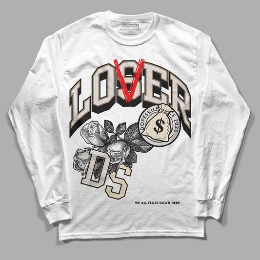 Jordan 5 SE “Sail” DopeSkill Long Sleeve T-Shirt Loser Lover Graphic Streetwear - White