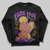 Jordan 12 “Field Purple” DopeSkill Long Sleeve T-Shirt New Fake Love Graphic Streetwear - Black