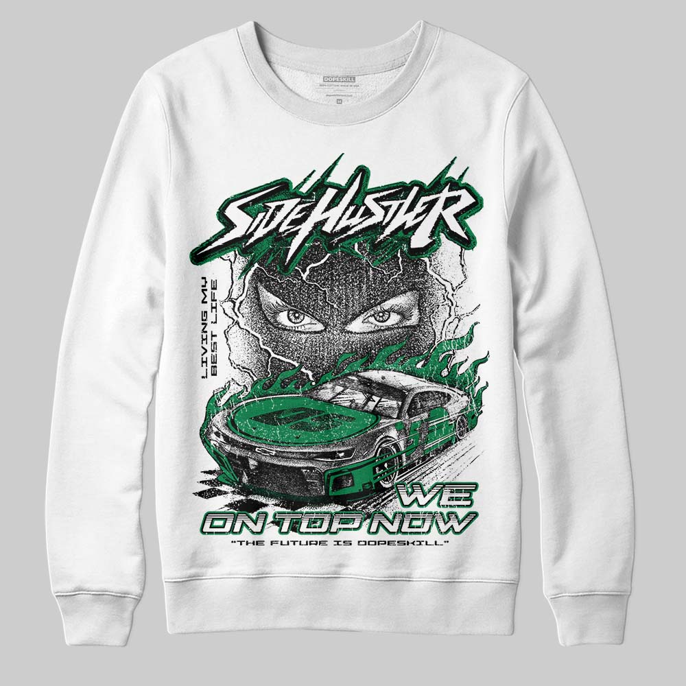 Green Sneakers DopeSkill Sweatshirt New Side Hustler Graphic Streetwear  White