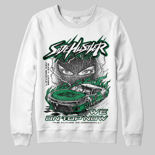 Green Sneakers DopeSkill Sweatshirt New Side Hustler Graphic Streetwear  White