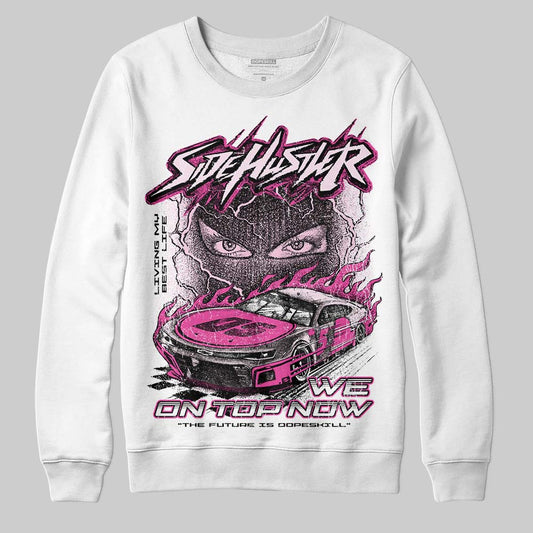 Dunk Low GS 'Triple Pink' DopeSkill Sweatshirt New Side Hustler Graphic Streetwear - White