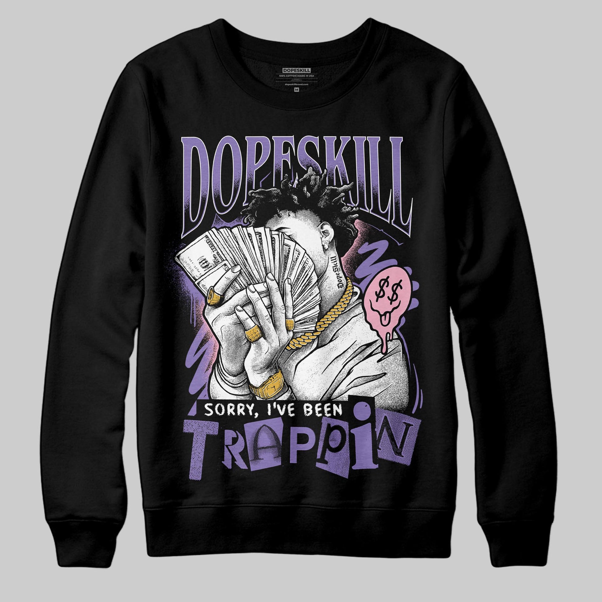 Jordan 11 "Mojave" DopeSkill Sweatshirt Sorry I've Been Trappin Graphic Streetwear - black