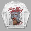 Jordan 4 “Bred Reimagined” DopeSkill Long Sleeve T-Shirt Never Stop Hustling Graphic Streetwear - White 