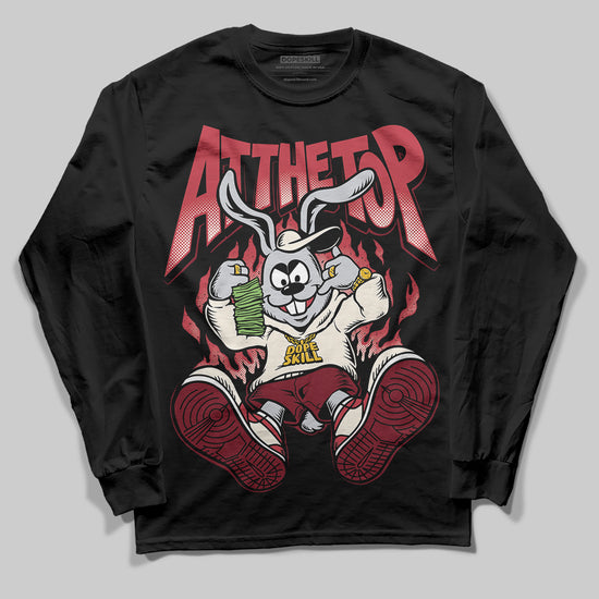 Jordan 4 “Sierra Red" DopeSkill Long Sleeve T-Shirt At The Top Graphic Streetwear - Black