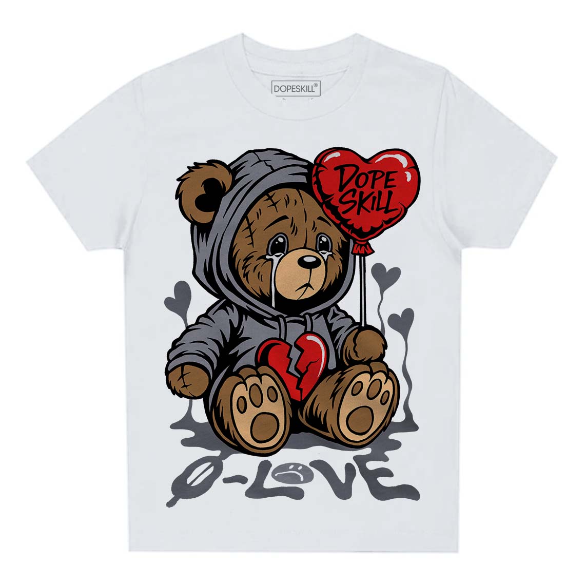 Jordan 14 Retro 'Stealth' DopeSkill Toddler Kids T-shirt Broken Bear Graphic Streetwear - WHite