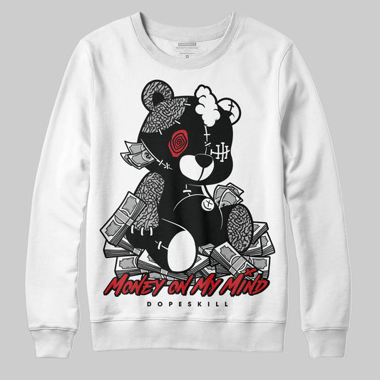 Jordan 3 OG “Black Cement” DopeSkill Sweatshirt MOMM Bear Graphic Streetwear - White