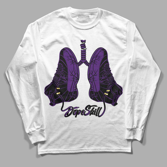 Jordan 12 “Field Purple” DopeSkill Long Sleeve T-Shirt Breathe Graphic Streetwear - White