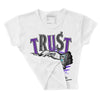 Aqua 6s DopeSkill Women's Crop Top Trust No One Graphic