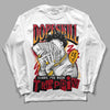 Jordan 7 Retro Cardinal DopeSkill Long Sleeve T-Shirt Sorry I've Been Trappin Graphic Streetwear - White