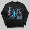 Jordan 8 Retro 'Aqua' 2025 DopeSkill Long Sleeve T-Shirt Protect Me From Evil Graphic Streetwear - Black