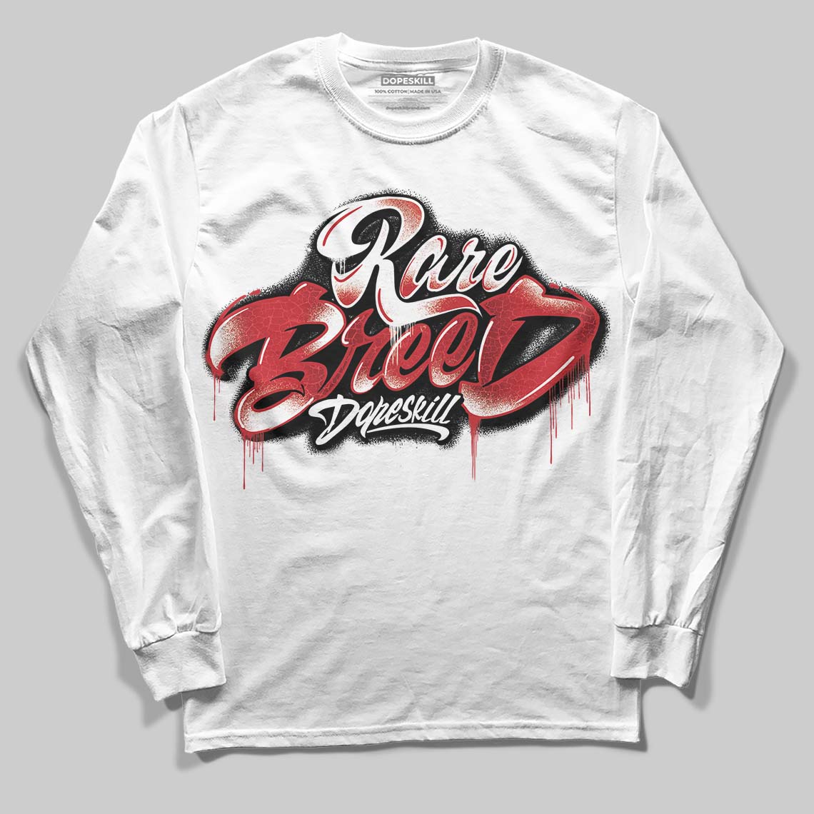 Jordan 1 High OG “Ruby” DopeSkill Long Sleeve T-Shirt Rare Breed Type Graphic Streetwear - White