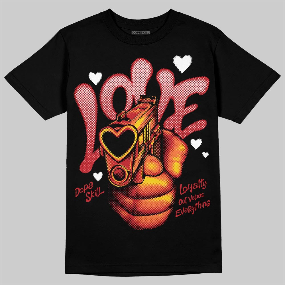 Jordan 11 Retro Low Bred (2025) DopeSkill T-Shirt Love Shot Graphic Streetwear - Black