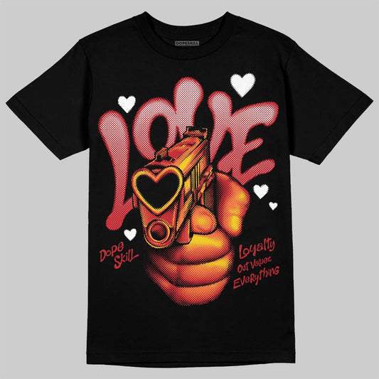 Jordan 11 Retro Low Bred (2025) DopeSkill T-Shirt Love Shot Graphic Streetwear - Black