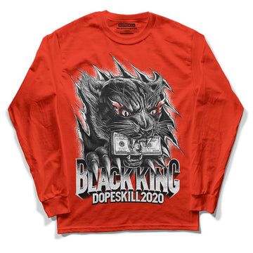 Yeezy Foam Runner Red Dopeskill Vermillion Red Long Sleeve T-Shirt Black King Graphic Streetwear