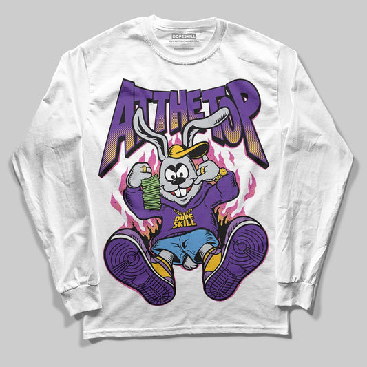 PURPLE Sneakers DopeSkill Long Sleeve T-Shirt At The Top Graphic Streetwear - White 