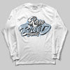 Jordan 40 “Blue Suede” DopeSkill Long Sleeve T-Shirt Rare Breed Type Graphic Streetwear - White
