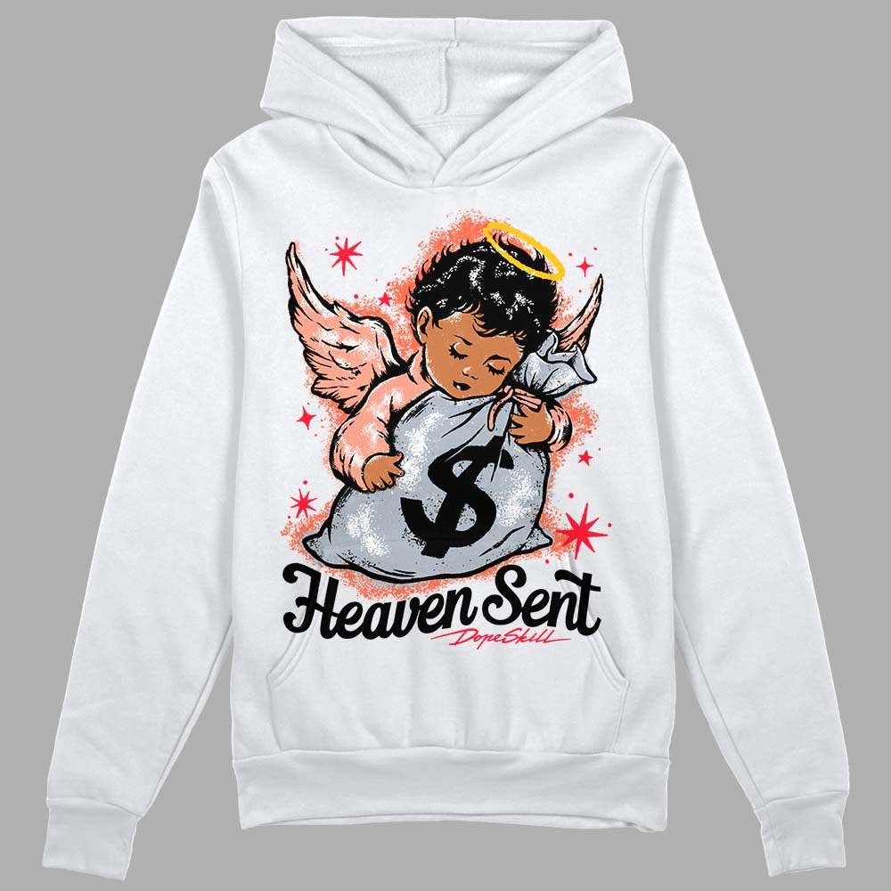 DJ Khaled x Jordan 5 Retro ‘Crimson Bliss’ DopeSkill Hoodie Sweatshirt Heaven Sent Graphic Streetwear - White