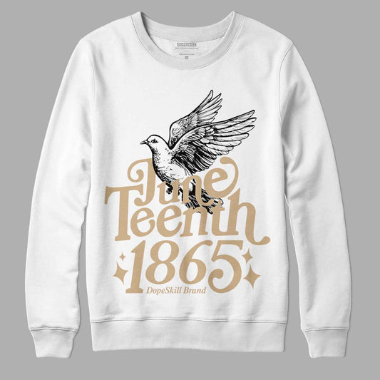 TAN Sneakers DopeSkill Sweatshirt Juneteenth 1865 Graphic Streetwear - White