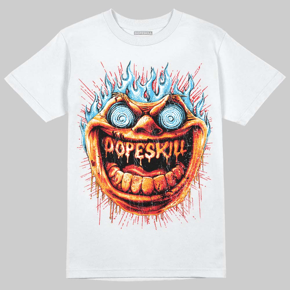 Red Sneakers DopeSkill T-Shirt Hellfire Graphic Streetwear - White