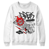 Jordan 1 Low OG “Shadow” DopeSkill Sweatshirt Break Through Graphic Streetwear - White