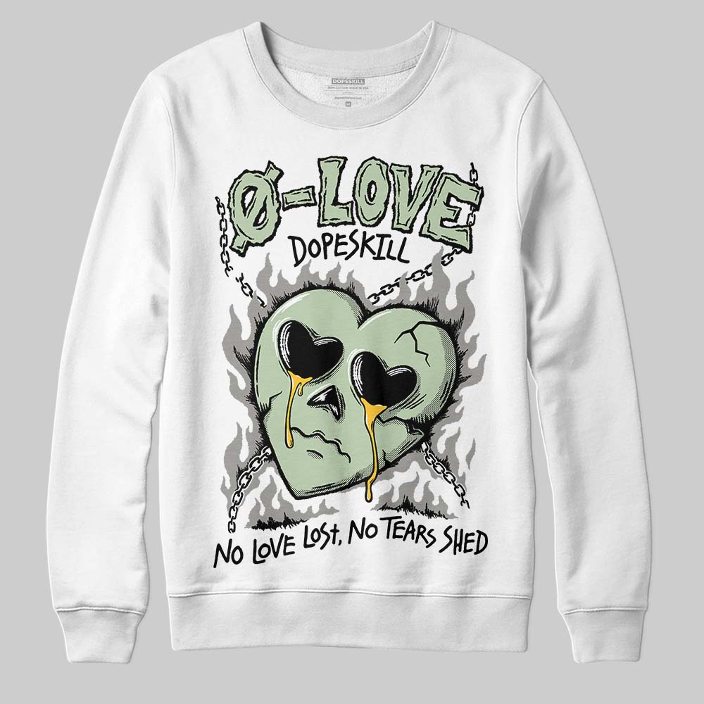 Jordan 4 WMNS “Seafoam” (2025) DopeSkill Sweatshirt Crying Heart Graphic Streetwear - White