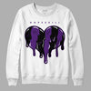 Jordan 12 “Field Purple” DopeSkill Sweatshirt Slime Drip Heart Graphic Streetwear - White