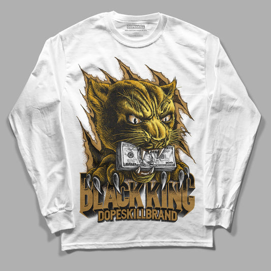 Jordan 13 Wheat 2023 DopeSkill Long Sleeve T-Shirt Black King Graphic Streetwear - White