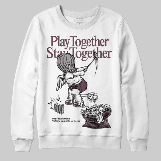 A Ma Maniére x Air Jordan 5 “Violet Ore” DopeSkill Sweatshirt Play together, Stay together Graphic Streetwear - WHite