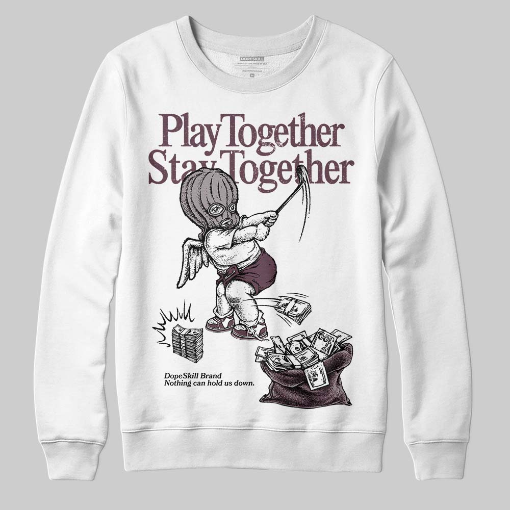 A Ma Maniére x Air Jordan 5 “Violet Ore” DopeSkill Sweatshirt Play together, Stay together Graphic Streetwear - WHite