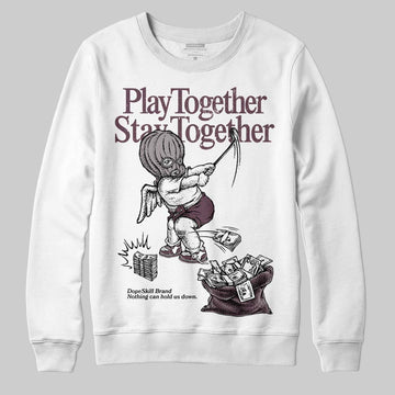 A Ma Maniére x Air Jordan 5 “Violet Ore” DopeSkill Sweatshirt Play together, Stay together Graphic Streetwear - WHite