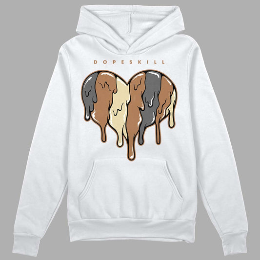 Jordan 6 WMNS Gore-Tex Brown Kelp DopeSkill Hoodie Sweatshirt Slime Drip Heart Graphic Streetwear - White