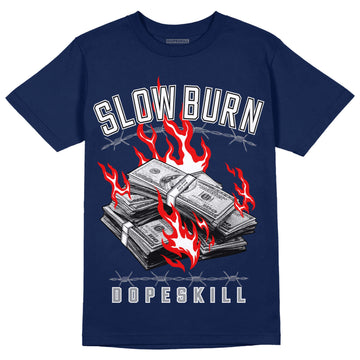 Jordan 3 "Midnight Navy" DopeSkill Navy T-shirt Slow Burn Graphic Streetwear