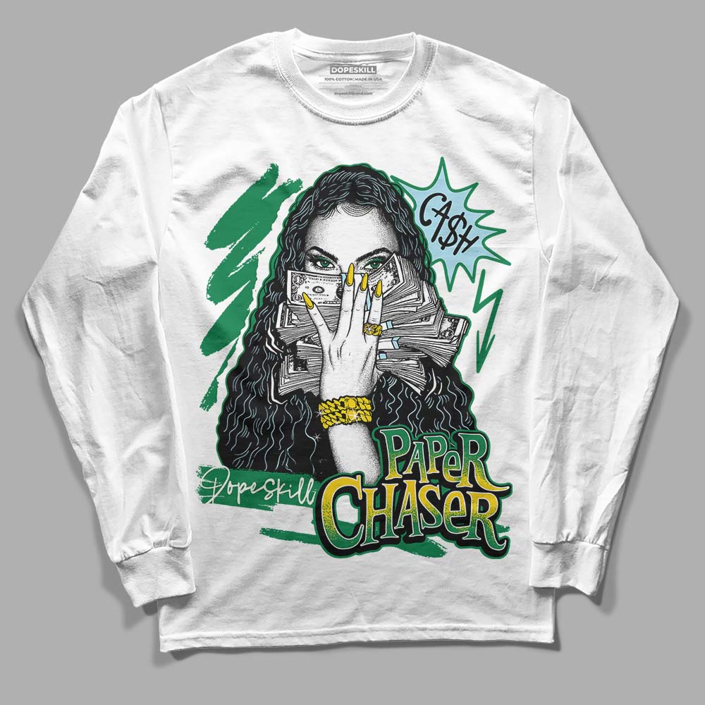 Jordan 5 “Lucky Green” DopeSkill Long Sleeve T-Shirt NPC Graphic Streetwear - White