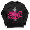 Jordan 1 Low GS “Fierce Pink” Dopeskill Long Sleeve T-Shirt King Chess Graphic Streetwear - Black