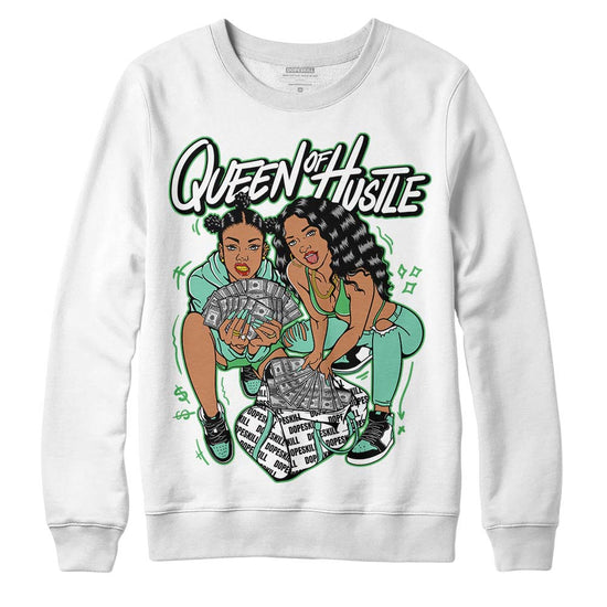 Jordan 1 High OG Green Glow DopeSkill Sweatshirt Queen Of Hustle Graphic Streetwear - WHite 