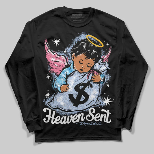 Jordan 3 GS “Cobalt Bliss” DopeSkill Long Sleeve T-Shirt Heaven Sent Graphic Streetwear - black