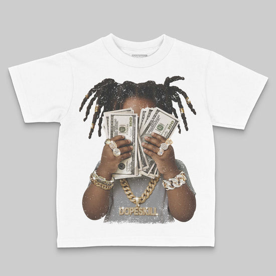 Jordan 5 Retro Wolf Grey (2026) DopeSkill Toddler Kids T-shirt Rich Youth Graphic Streetwear - White