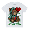 Jordan 1 High OG Green Glow DopeSkill Toddler Kids T-shirt Broken Bear Graphic Streetwear - WHite 