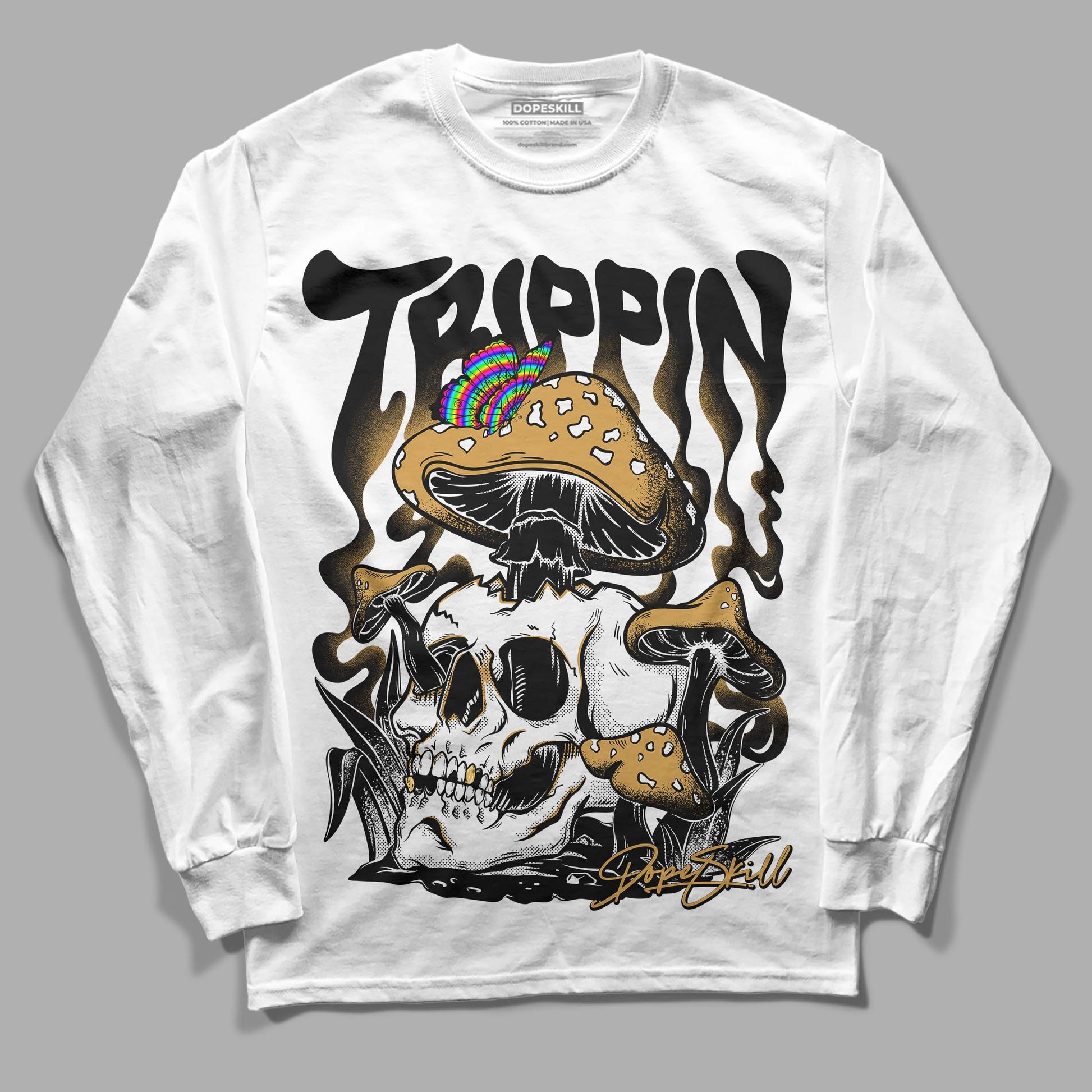 Jordan 11 "Gratitude" DopeSkill Long Sleeve T-Shirt Trippin Graphic Streetwear - White