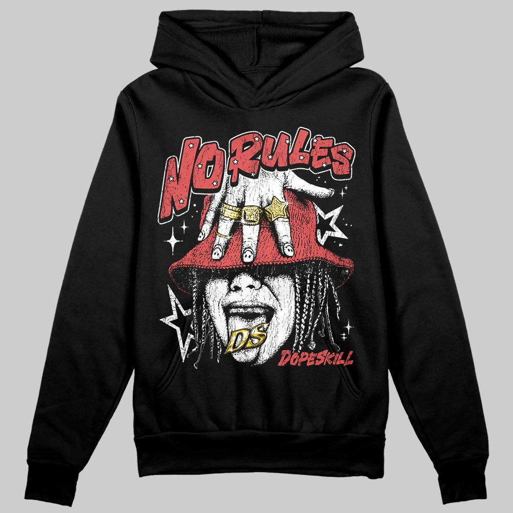 Black and White Sneakers DopeSkill Hoodie No Rules Graphic Streetwear - Black