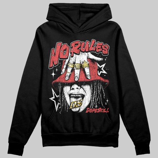 Black and White Sneakers DopeSkill Hoodie No Rules Graphic Streetwear - Black