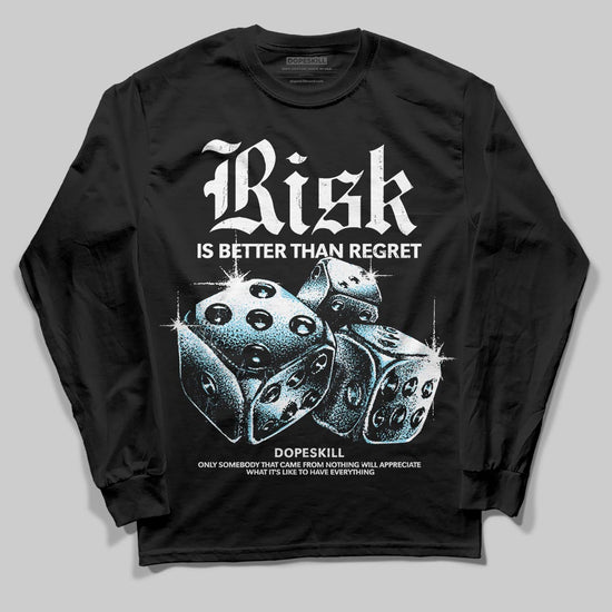 Black and White Sneakers DopeSkill Long Sleeve T-Shirt Risk Is Better Than Regret Graphic Streetwear - black