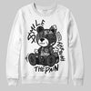 Jordan 4 “Black Cat” (2025) DopeSkill Sweatshirt Smile Through The Pain Graphic Streetwear - White